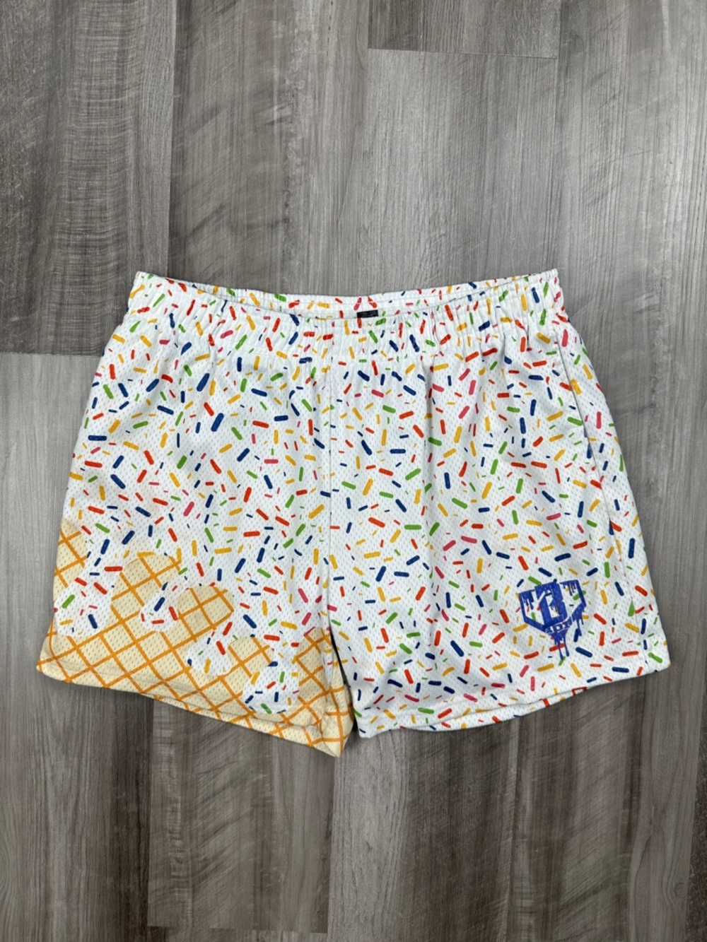 Baseball Lifestyle 101 Vanilla Sprinkle Ice Cream Shorts - Medium